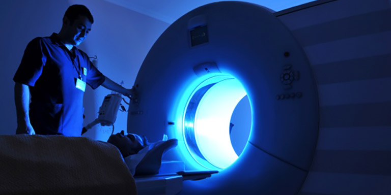 Patient entering MRI